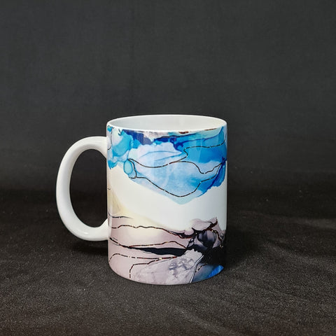 Turquoise Marble Effect Mugs