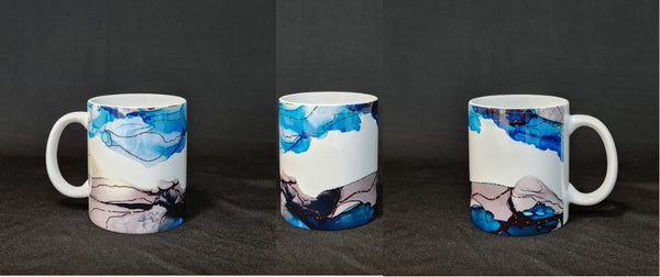 Turquoise Marble Effect Mugs